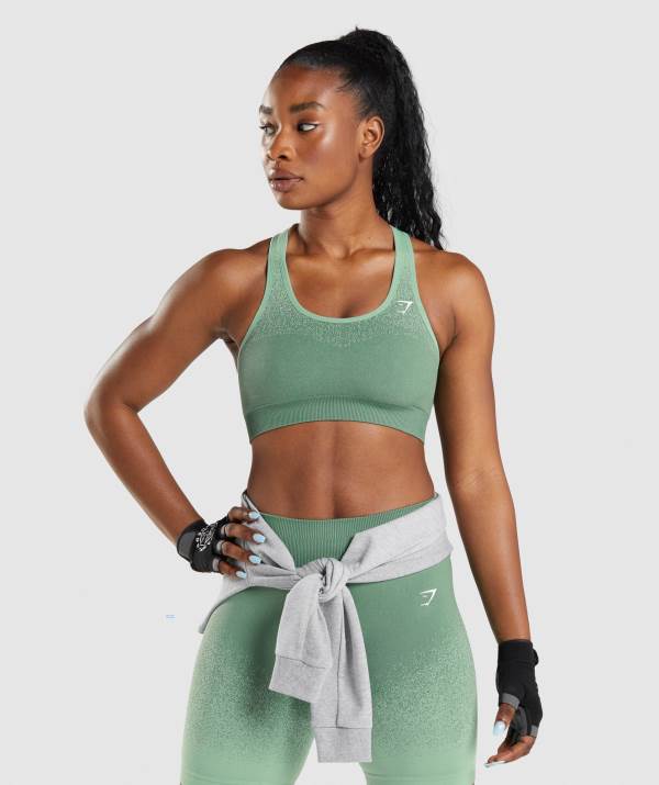 Damske Športové Podprsenky Gymshark Adapt Ombre Seamless Zelene Svetlo / Zelene | SE2047893